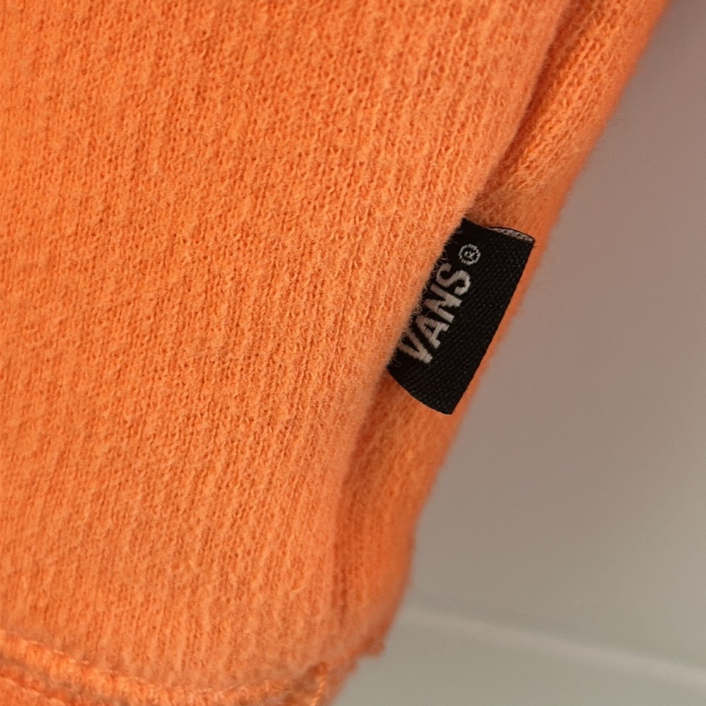 VANS Comfycush Soft Sueded Fleece Pullover Hoodie Sweatshirt Orange Size M - Picture 7 of 11